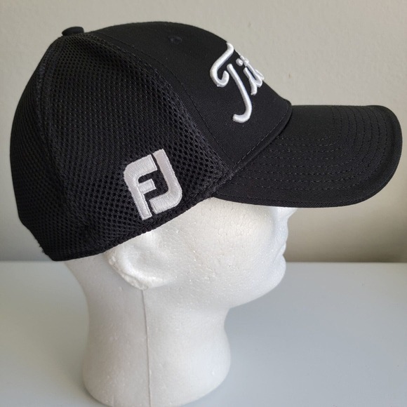 New Era Titleist FootJoy FJ Golf Hat Cap Stretch Fitted Mens Medium Large Black - Picture 5 of 9